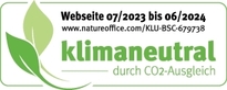 Logo fr eine klimaneutrale Webseite von nature office; Link zur klimaneutralen Webseite